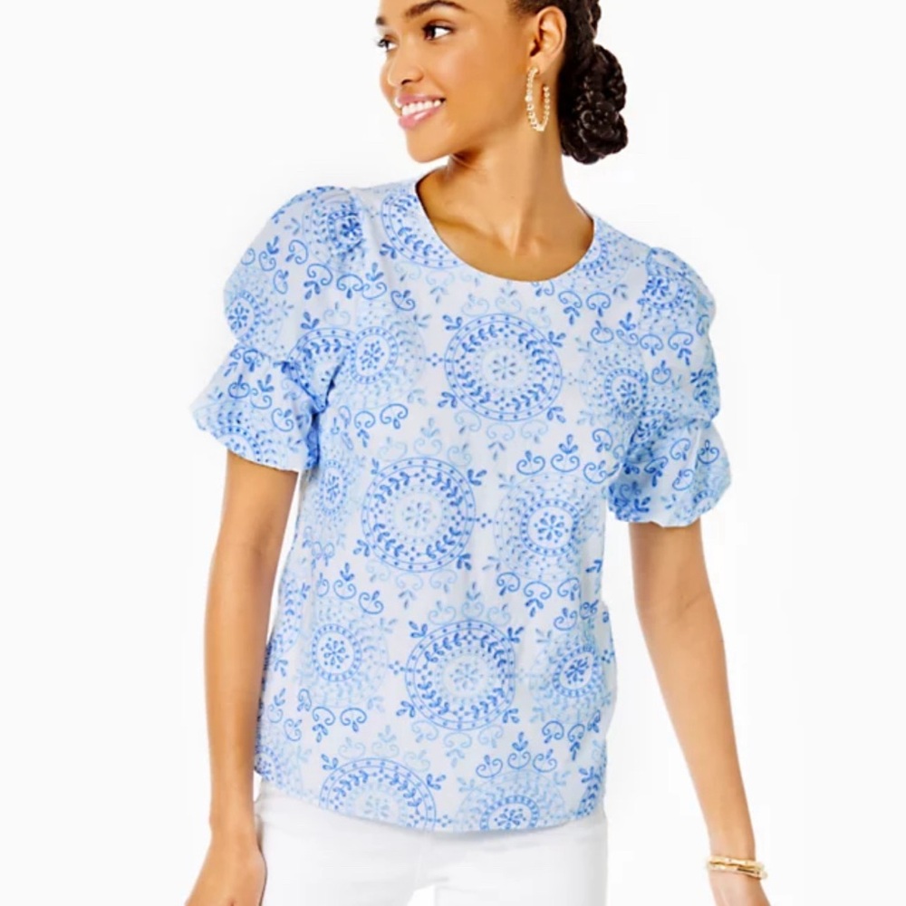 Lilly Pulitzer Lialah short sleeve top size S